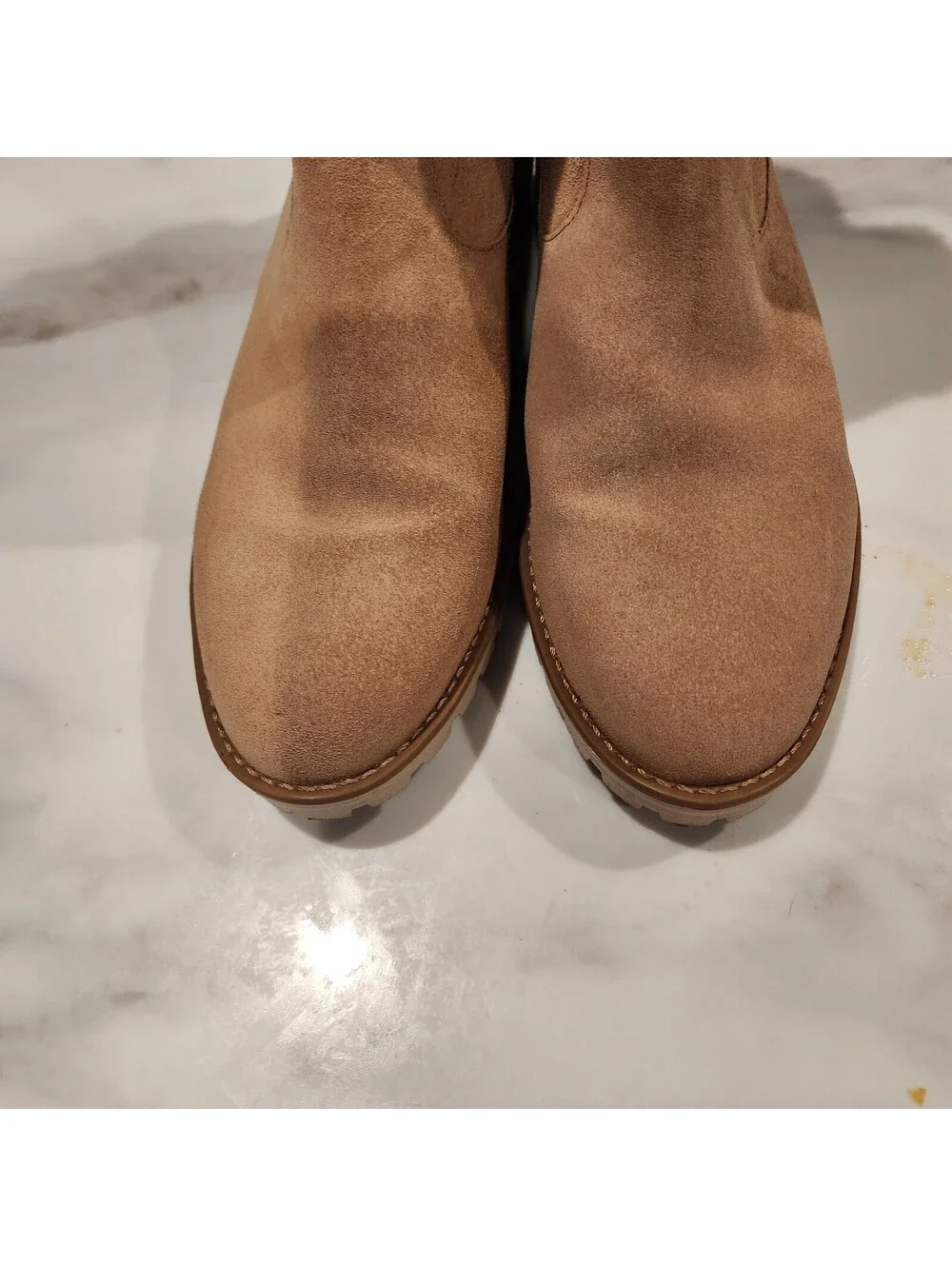 Jack Rogers Women’s Suede Shearling Lined Ankle Boots Tan Size 9.5